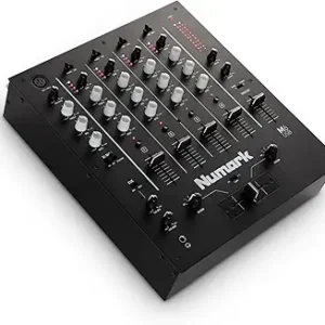 Numark M6 USB | 4-Channel Dj Mixer With On Board Interface With On-Board Audio Interface, 3-Band EQ, Club-Ready Inputs, Microphone Input And Replaceable Crossfader With Slope Control Black